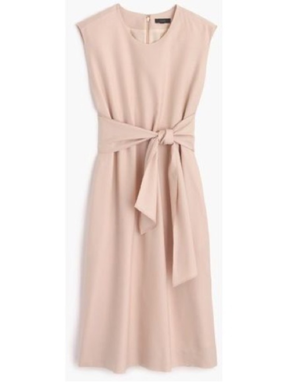 Vintage J. Crew Overtime Dress in Beige | Sleeveless Tie-Waist Midi NWT